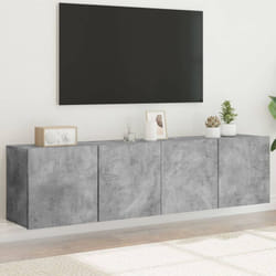 Vidaxl - Mobili tv a Parete 2pz Grigio Cemento 80x30x41 cm 123550