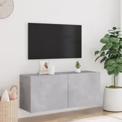 Mobile TV a Parete Grigio Cemento 100x30x41 cmcod mxl 110075 - Vista aggiuntiva 3