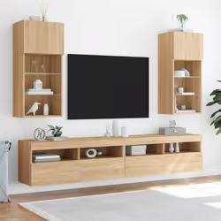 Mobile TV con Luci LED Rovere Sonoma 40,5x30x90 cmcod mxl 134110 - Vista aggiuntiva 3
