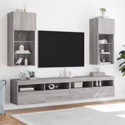 Mobile TV con Luci LED Grigio Sonoma 40,5x30x90 cmcod mxl 134112 - Vista aggiuntiva 3