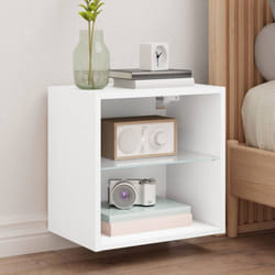 Vidaxl - Comodino con Luci led a Parete Bianco 23263