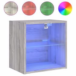 Comodino con Luci LED a Parete Grigio Sonomacod mxl 87886 - Vista aggiuntiva 2