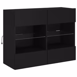 Mobile TV a Parete con Luci LED Nero 78,5x30x60,5 cmcod mxl 134120 - Vista aggiuntiva 3