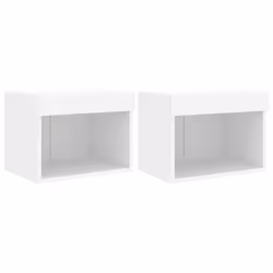 Comodini con Luci LED a Parete 2pz Bianchicod mxl 134020 - Vista aggiuntiva 2