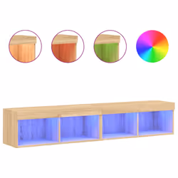 Mobili TV con Luci LED 2pz Rovere Sonoma 80x30x30 cmcod mxl 86181 - Vista aggiuntiva 2