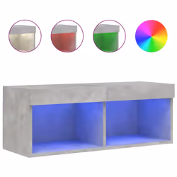 Mobile Porta TV con Luci LED Grigio Cemento 80x30x30 cmcod mxl 110118 - Vista aggiuntiva 2