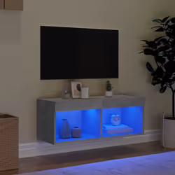Mobile Porta TV con Luci LED Grigio Cemento 80x30x30 cmcod mxl 110118 - Vista aggiuntiva 3