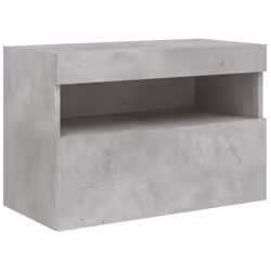 Mobile TV a Parete con Luci LED Grigio Cemento 60x30x40 cmcod mxl 134132 - Vista aggiuntiva 3