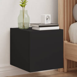 Vidaxl - Mobile tv a Parete con Luci led Nero 30,5x35x30 cm 75161