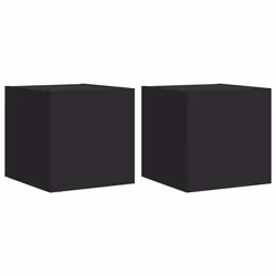 Mobili TV a Parete con Luci LED 2pz Neri 30,5x35x30 cmcod mxl 86190 - Vista aggiuntiva 2
