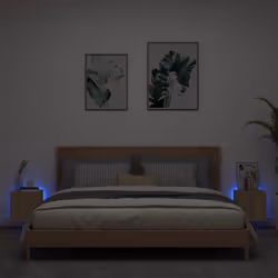 Mobili TV a Parete con Luci LED 2pz Rovere Sonoma 30,5x35x30 cmcod mxl 86189 - Vista aggiuntiva 3