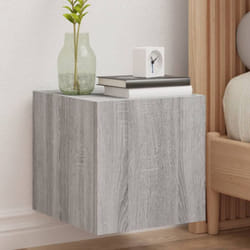 Vidaxl - Mobili tv a Parete con Luci led 2pz Grigio Sonoma 30,5x35x30 cm 28084