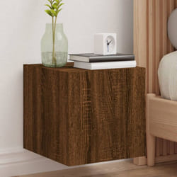 Vidaxl - Mobile tv a Parete con Luci led Rovere Marrone 30,5x35x30 cm 59141