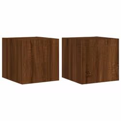 Mobili TV a Parete con Luci LED 2pz Rovere Marrone 30,5x35x30cmcod mxl 134177 - Vista aggiuntiva 2
