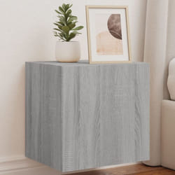 Vidaxl - Mobile tv a Parete con Luci led Grigio Sonoma 40,5x35x40 cm 15886