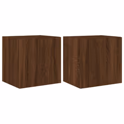 Mobili TV a Parete con Luci LED 2pz Rovere Marrone 40,5x35x40cmcod mxl 134181 - Vista aggiuntiva 2