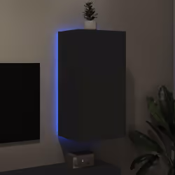 Mobile TV a Parete con Luci LED Nero 40,5x35x80 cmcod mxl 86197 - Vista aggiuntiva 3