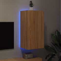 Mobile TV a Parete con Luci LED Rovere Sonoma 40,5x35x80 cmcod mxl 110166 - Vista aggiuntiva 3