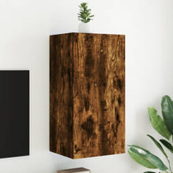 Mobile TV a Parete con Luci LED Rovere Fumo 40,5x35x80 cm vidaXL22325