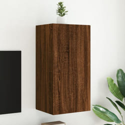 Mobile TV a Parete con Luci LED Rovere Marrone 40,5x35x80 cm vidaXL73543