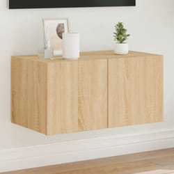 Vidaxl - Mobile tv a Parete con Luci led Rovere Sonoma 60x35x31 cm 73513