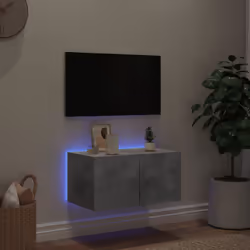 Mobile TV a Parete con Luci LED Grigio Cemento 60x35x31 cmcod mxl 134187 - Vista aggiuntiva 3