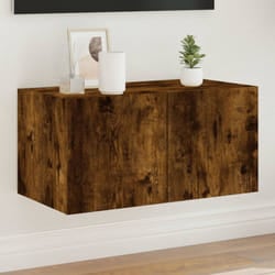Mobile TV a Parete con Luci LED Rovere Fumo 60x35x31 cmcod mxl 86203