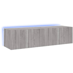 Vidaxl - Mobili tv a Parete con Luci led 2pz Grigio Sonoma 60x35x31 cm