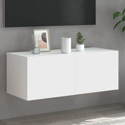 Mobile TV a Parete con Luci LED Bianco 80x35x31 cmcod mxl 110171