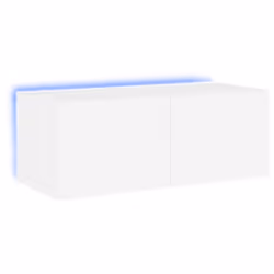 Mobile TV a Parete con Luci LED Bianco 80x35x31 cmcod mxl 110171 - Vista aggiuntiva 2