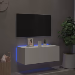 Mobile TV a Parete con Luci LED Bianco 80x35x31 cmcod mxl 110171 - Vista aggiuntiva 3