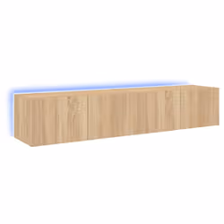 Mobili TV a Parete con Luci LED 2pz Rovere Sonoma 80x35x31 cmcod mxl 134185 - Vista aggiuntiva 2