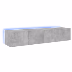 Mobili TV a Parete con Luci LED 2pz Grigio Cemento 80x35x31 cmcod mxl 110170 - Vista aggiuntiva 2
