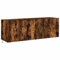 Mobili TV a Parete con Luci LED 2pz Rovere Fumo 60x35x41 cmcod mxl 86209 - Vista aggiuntiva 3