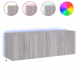 Mobili TV a Parete con Luci LED 2pz Grigio Sonoma 60x35x41 cmcod mxl 86210 - Vista aggiuntiva 2