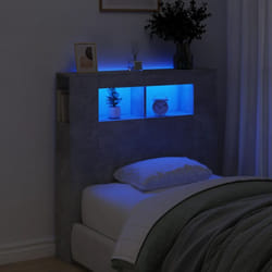 Testiera led Grigio Cemento 100x18,5x103,5 cm Legno Multistrato Vidaxl 41469