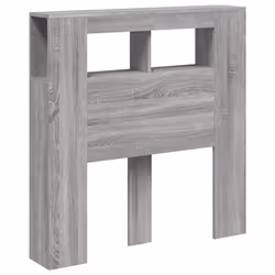 vidaXL Testiera LED Grigio Sonoma 100x18,5x103,5 cm Legno Multistrato - Vista aggiuntiva 3