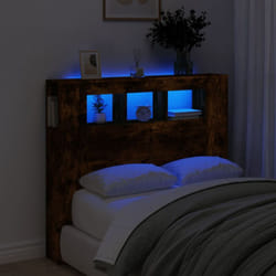 Testiera led Rovere Fumo 120x18,5x103,5 cm Legno Multistrato Vidaxl 96703