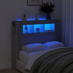 Testiera led Grigio Sonoma 120x18,5x103,5 cm Legno Multistrato Vidaxl 22278