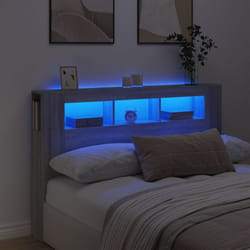 Testiera led Grigio Sonoma 160x18,5x103,5 cm Legno Multistrato Vidaxl 369675