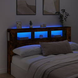 Testiera led Rovere Fumo 180x18,5x103,5 cm Legno Multistrato Vidaxl 869817
