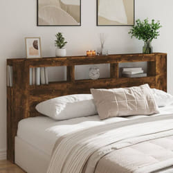 Testiera led Rovere Fumo 200x18,5x103,5 cm Legno Multistrato - Vidaxl