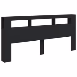 Testiera LED Nera 220x18,5x103,5 cm Legno Multistratocod mxl 108834 - Vista aggiuntiva 3