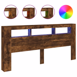 Testiera LED Rovere Fumo 220x18,5x103,5 cm Legno Multistratocod mxl 132803 - Vista aggiuntiva 2
