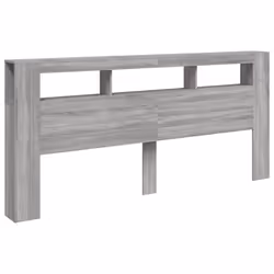 vidaXL Testiera LED Grigio Sonoma 220x18,5x103,5 cm Legno Multistrato - Vista aggiuntiva 3