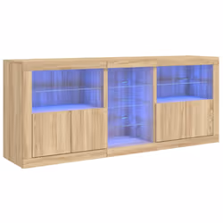 Credenza con Luci LED Rovere Sonoma 181,5x37x67 cmcod mxl 109987 - Vista aggiuntiva 2