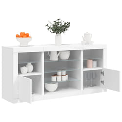 Credenza con Luci LED Bianca 142,5x37x67 cmcod mxl 85769