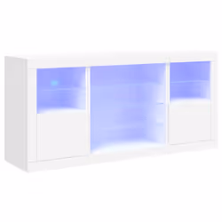 Credenza con Luci LED Bianca 142,5x37x67 cmcod mxl 85769 - Vista aggiuntiva 2