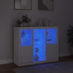 Credenze con Luci LED 3 pz Bianche in Legno Multistratocod mxl 109848 - Vista aggiuntiva 3
