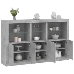 Credenza con Luci LED Grigio Cemento 162x37x100 cmcod mxl 133827